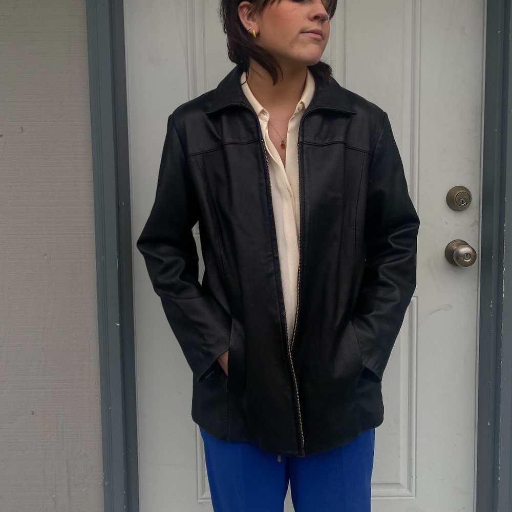 Leather Alfani Womens Jacket - Picture 5 of 5